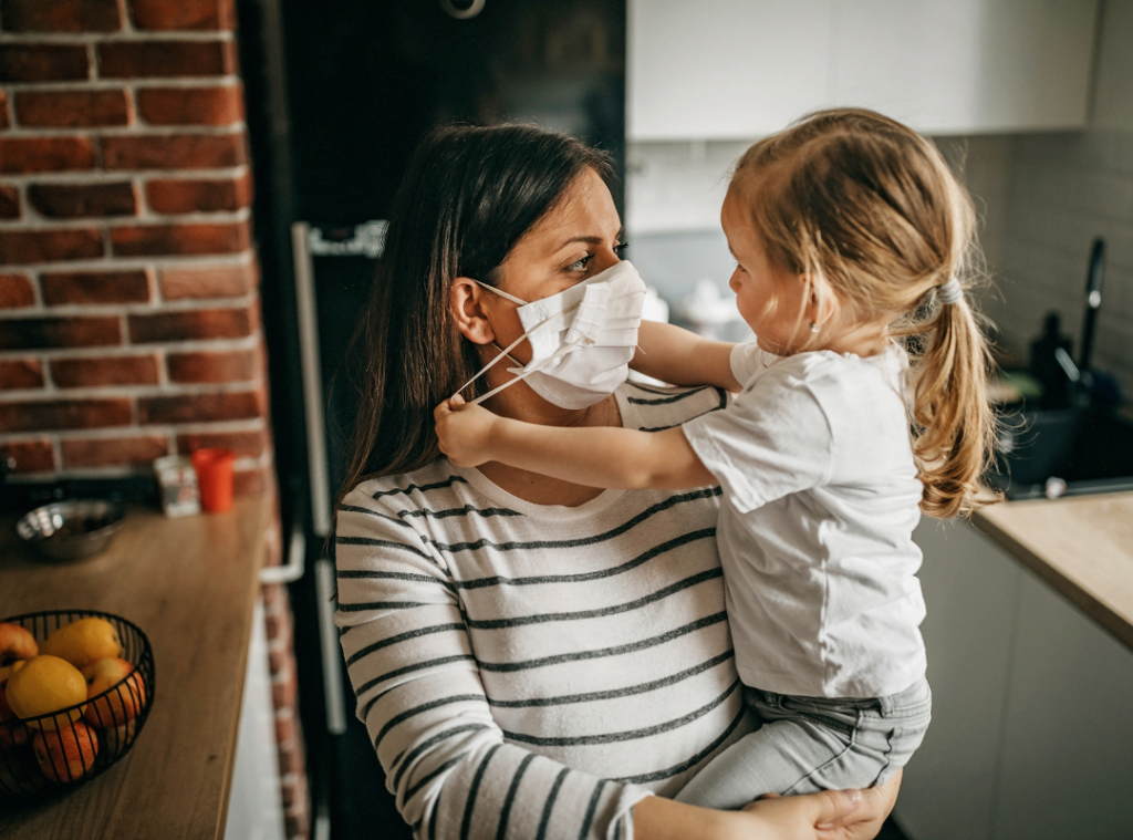 Mother and daughter in their kitchen